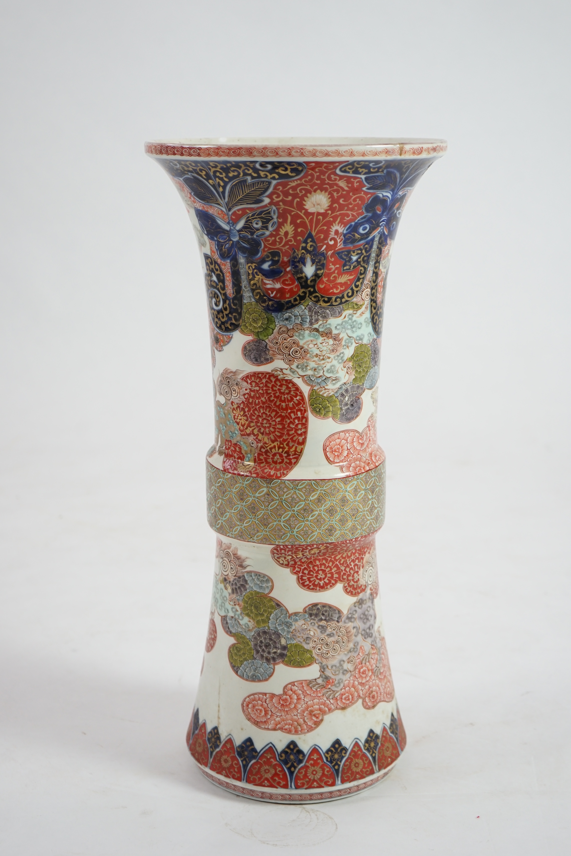 A large Japanese Imari floor standing vase, c.1900